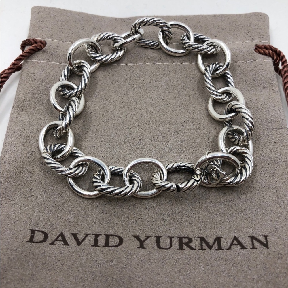 David Yurman 925 12mm Large Oval Link Cable 7.5”